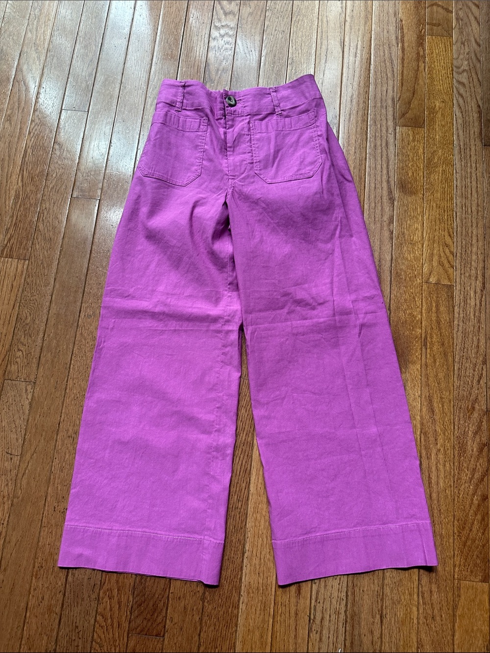 Maeve The Colette - Wide-Leg Cropped Pants in Bright Purple